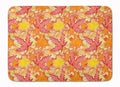 Fall Leaves Watercolor Red Memory Foam Kitchen Mat Machine Washable Anti-Fatigue Cushion Comfort Bath or Kitchen Rug