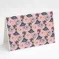 Watercolor Fashion Diva on Pink Greeting Cards Pack of 8 Blank Cards with Envelopes Whimsical A7 Size 5x7