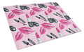 Watercolor Diva Lipstick  Cutting Board Tempered Glass Kitchen Cutting Surface, Heat Resistant Chopping, Non-Slip Feet, Food Prep & Serving