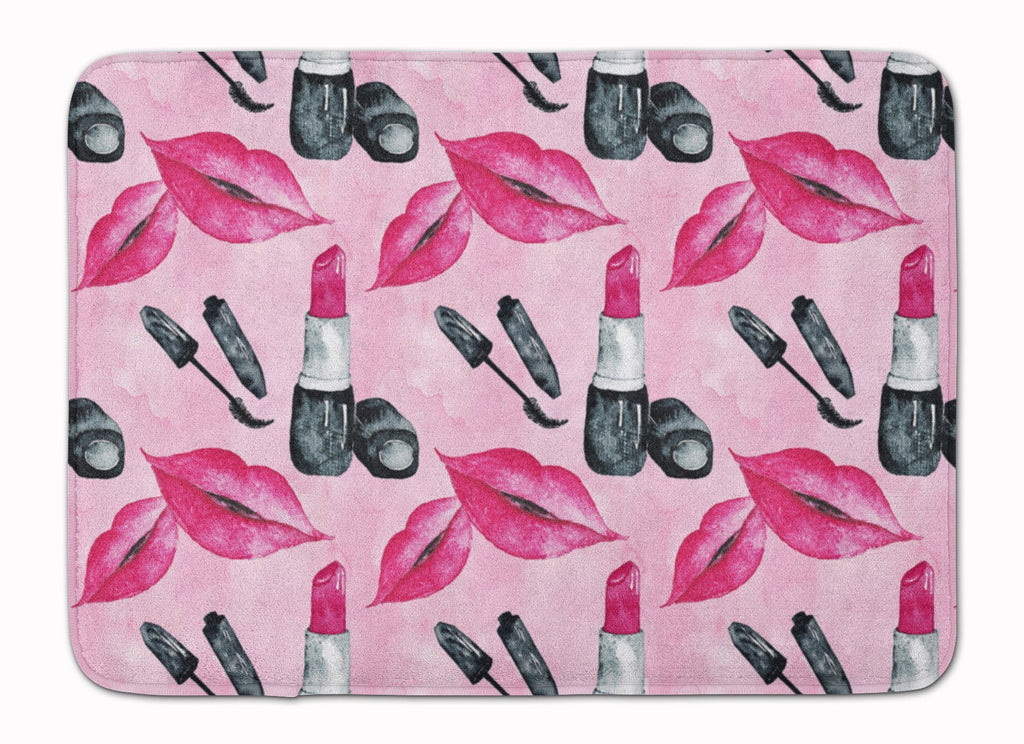 Watercolor Diva Lipstick  Memory Foam Kitchen Mat Machine Washable Anti-Fatigue Cushion Comfort Bath or Kitchen Rug