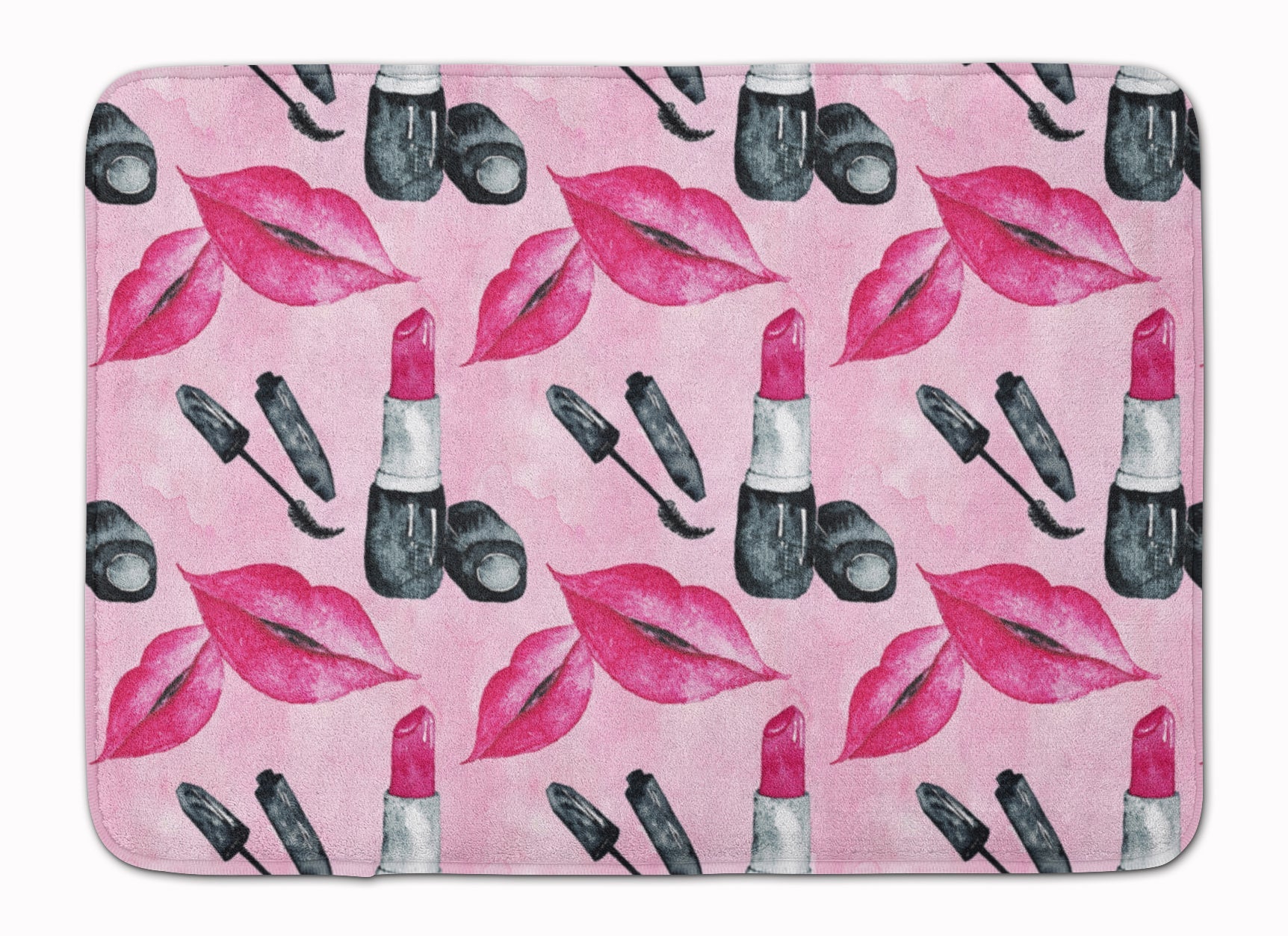 Watercolor Diva Lipstick  Memory Foam Kitchen Mat Machine Washable Anti-Fatigue Cushion Comfort Bath or Kitchen Rug