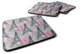 Watercolor Pink Flowers Eiffel Tower Foam Coasters Set of 4 Cup Coasters for Indoor Outdoor, Tabletop Protection, Anti Slip, Mouse pad Material