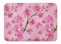 Watercolor Pink Flowers Memory Foam Kitchen Mat Machine Washable Anti-Fatigue Cushion Comfort Bath or Kitchen Rug