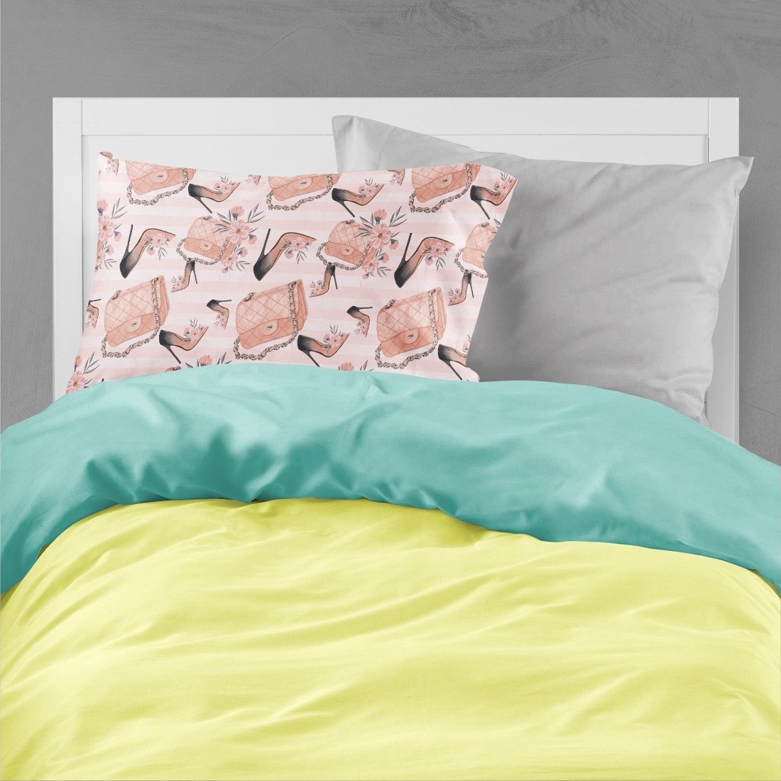 Fashion Diva Shoes and Purses Standard Pillowcase Lightweight Super Soft Easy Care Decorative Artwork Pillowcase, Standard