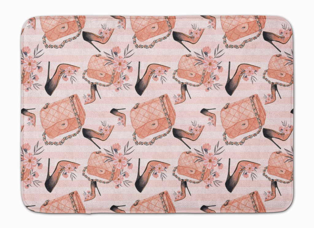 Fashion Diva Shoes and Purses Memory Foam Kitchen Mat Machine Washable Anti-Fatigue Cushion Comfort Bath or Kitchen Rug