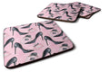 Fashion Diva Shoes and Perfume Foam Coasters Set of 4 Cup Coasters for Indoor Outdoor, Tabletop Protection, Anti Slip, Mouse pad Material