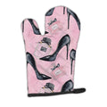 Fashion Diva Shoes and Perfume Oven Mitt Heat Resistant Thick Oven Mitt for Hot Pans and Oven, Kitchen Mitt Protect Hands, Cooking Baking Glove