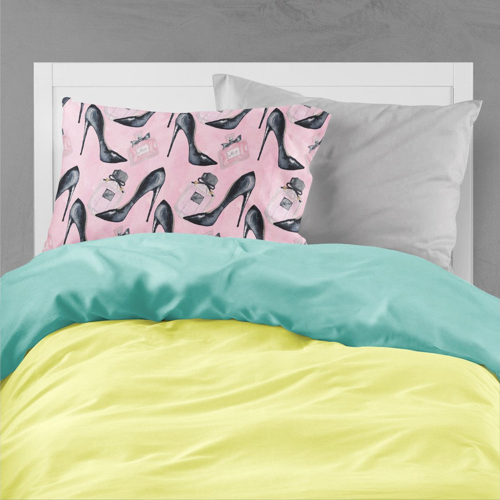 Fashion Diva Shoes and Perfume Standard Pillowcase Lightweight Super Soft Easy Care Decorative Artwork Pillowcase, Standard