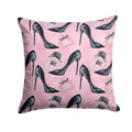 Fashion Diva Shoes and Perfume Decorative Throw Pillow 14x14 Indoor Outdoor Accent Cushion, Fabric Cover with Insert for Sofa, Bed, Porch & Living Room
