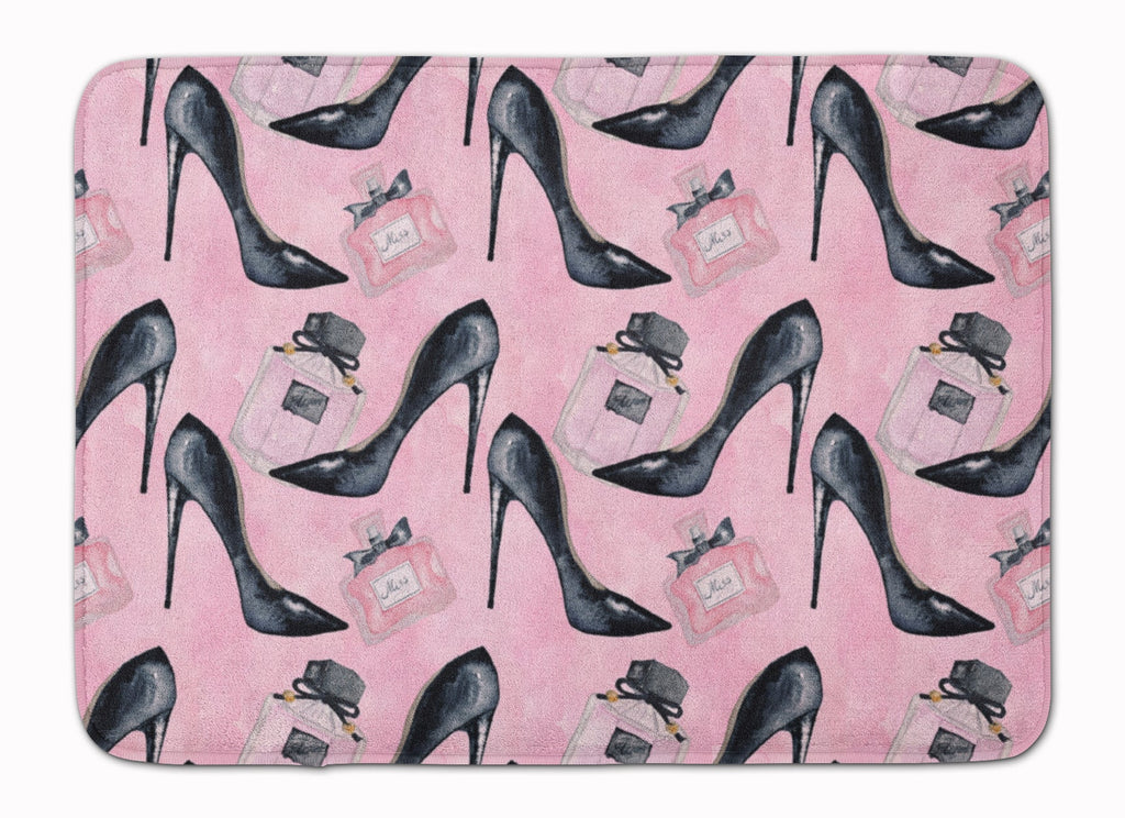 Fashion Diva Shoes and Perfume Memory Foam Kitchen Mat Machine Washable Anti-Fatigue Cushion Comfort Bath or Kitchen Rug