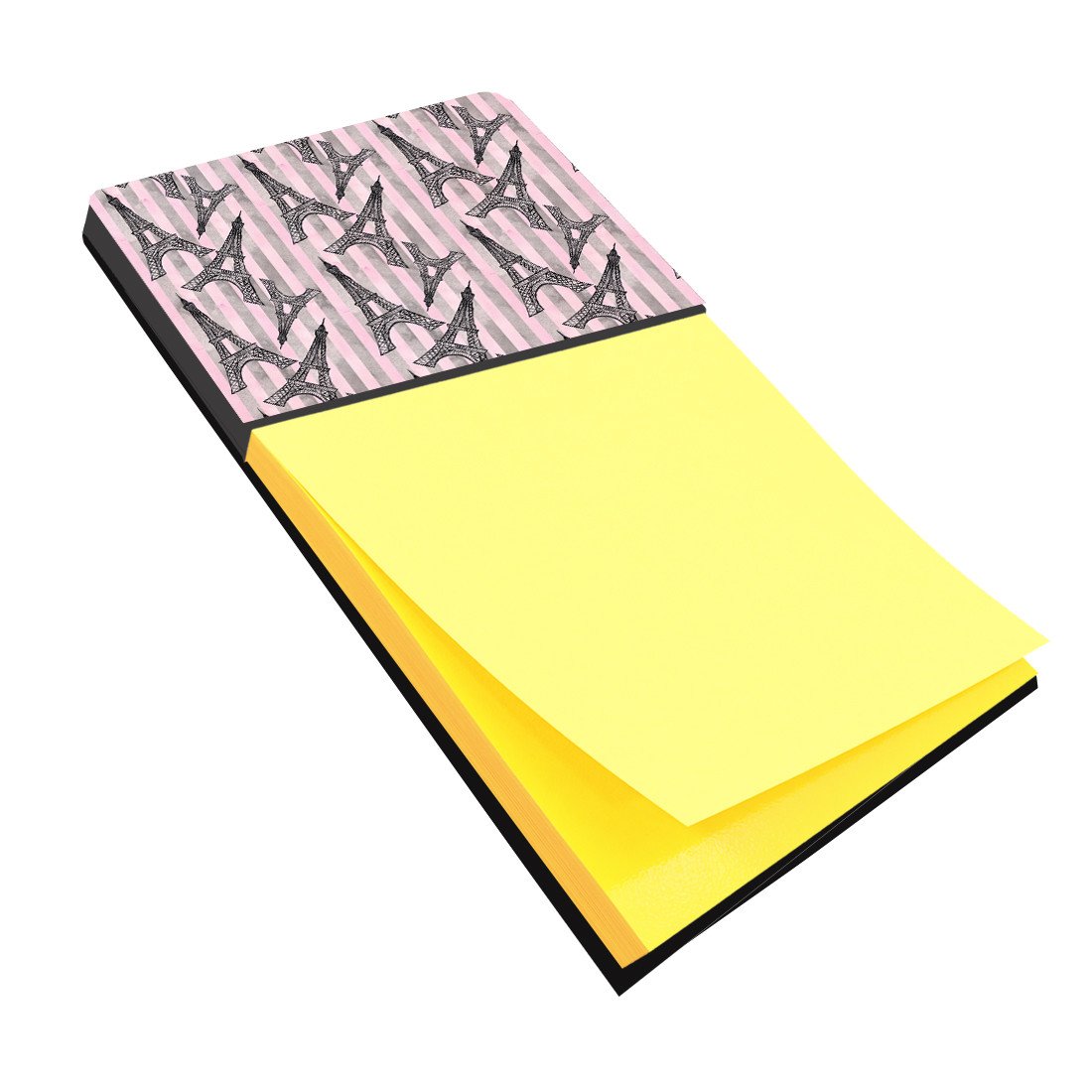 Watercolor Eiffel Tower and Stripes Watercolor Sticky Note Holder Refillable Dispenser Desk Accessory 3x3 Pad Gift