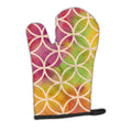 Watercolor Rainbow Geometric Circles Oven Mitt Heat Resistant Thick Oven Mitt for Hot Pans and Oven, Kitchen Mitt Protect Hands, Cooking Baking Glove