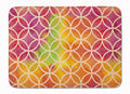Watercolor Rainbow Geometric Circles Memory Foam Kitchen Mat Machine Washable Anti-Fatigue Cushion Comfort Bath or Kitchen Rug