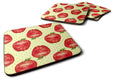 Watercolor Apples and Polkadots Foam Coasters Set of 4 Cup Coasters for Indoor Outdoor, Tabletop Protection, Anti Slip, Mouse pad Material