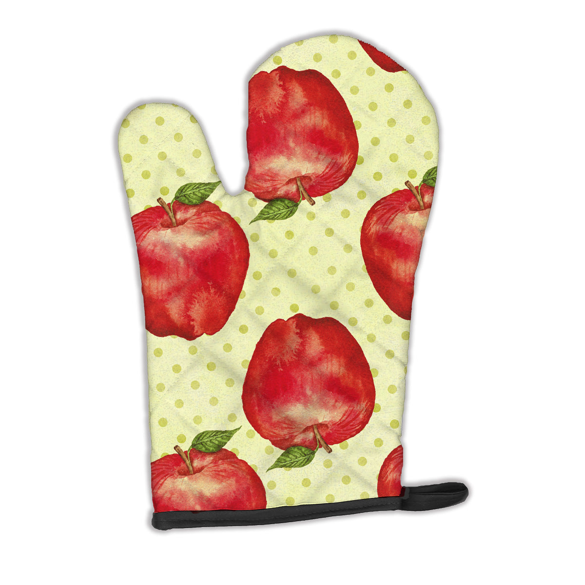 Watercolor Apples and Polkadots Oven Mitt Heat Resistant Thick Oven Mitt for Hot Pans and Oven, Kitchen Mitt Protect Hands, Cooking Baking Glove