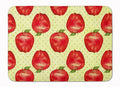 Watercolor Apples and Polkadots Memory Foam Kitchen Mat Machine Washable Anti-Fatigue Cushion Comfort Bath or Kitchen Rug