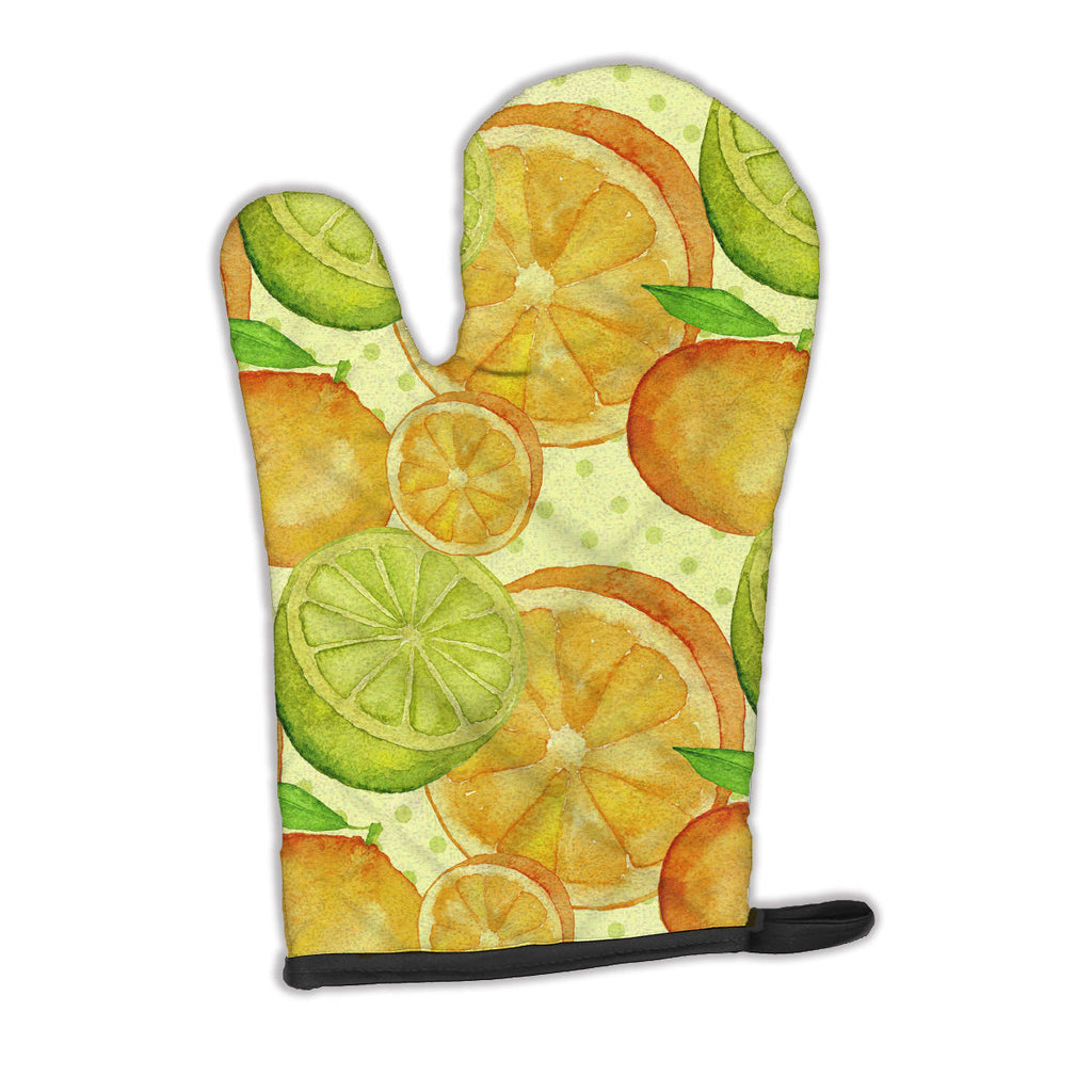 Watercolor Limes and Oranges Citrus Oven Mitt Heat Resistant Thick Oven Mitt for Hot Pans and Oven, Kitchen Mitt Protect Hands, Cooking Baking Glove