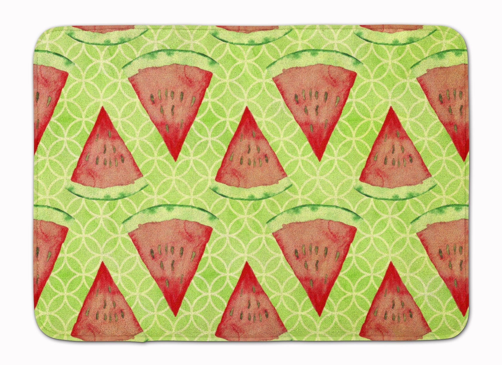 Watercolor Watermelon Memory Foam Kitchen Mat Machine Washable Anti-Fatigue Cushion Comfort Bath or Kitchen Rug