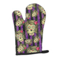 Watecolor Day of the Dead Halloween Oven Mitt Heat Resistant Thick Oven Mitt for Hot Pans and Oven, Kitchen Mitt Protect Hands, Cooking Baking Glove