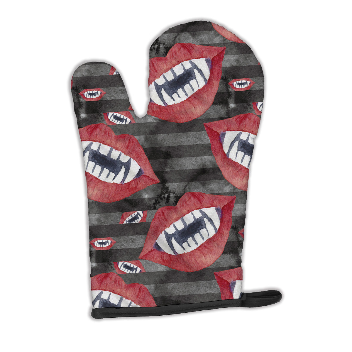 Watecolor Halloween Vampire Teeth Oven Mitt Heat Resistant Thick Oven Mitt for Hot Pans and Oven, Kitchen Mitt Protect Hands, Cooking Baking Glove