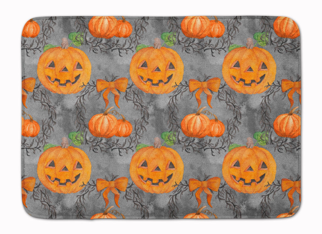 Watecolor Halloween Pumpkins Memory Foam Kitchen Mat Machine Washable Anti-Fatigue Cushion Comfort Bath or Kitchen Rug