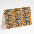 Watecolor Halloween Witches Hat Greeting Cards Pack of 8 Blank Cards with Envelopes Whimsical A7 Size 5x7