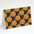 Watecolor Halloween Jack-O-Lantern Greeting Cards Pack of 8 Blank Cards with Envelopes Whimsical A7 Size 5x7
