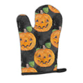 Watecolor Halloween Jack-O-Lantern Oven Mitt Heat Resistant Thick Oven Mitt for Hot Pans and Oven, Kitchen Mitt Protect Hands, Cooking Baking Glove