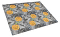 Watecolor Halloween Jack-O-Lantern Bats Cutting Board Tempered Glass Kitchen Cutting Surface, Heat Resistant Chopping, Non-Slip Feet, Food Prep & Serving