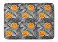Watecolor Halloween Jack-O-Lantern Bats Memory Foam Kitchen Mat Machine Washable Anti-Fatigue Cushion Comfort Bath or Kitchen Rug