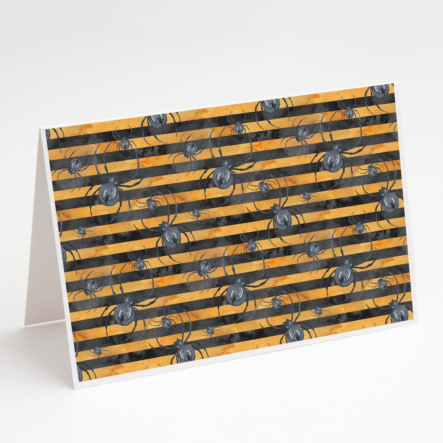 Watecolor Halloween Spiders Greeting Cards Pack of 8 Blank Cards with Envelopes Whimsical A7 Size 5x7