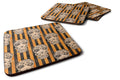 Watecolor Halloween Day of the Dead Head Foam Coasters Set of 4 Cup Coasters for Indoor Outdoor, Tabletop Protection, Anti Slip, Mouse pad Material