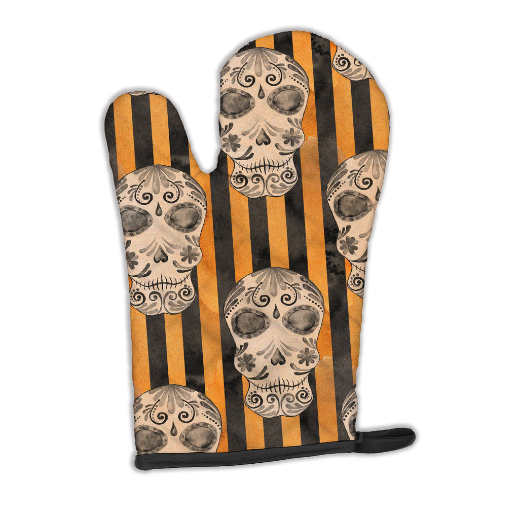 Watecolor Halloween Day of the Dead Head Oven Mitt Heat Resistant Thick Oven Mitt for Hot Pans and Oven, Kitchen Mitt Protect Hands, Cooking Baking Glove