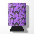 Watecolor Halloween Black Cats on Purple Can or Bottle Hugger Cooler Sleeve for Standard 12 oz Cans, Insulated Foam Beer & Soda Can Hugger Reusable