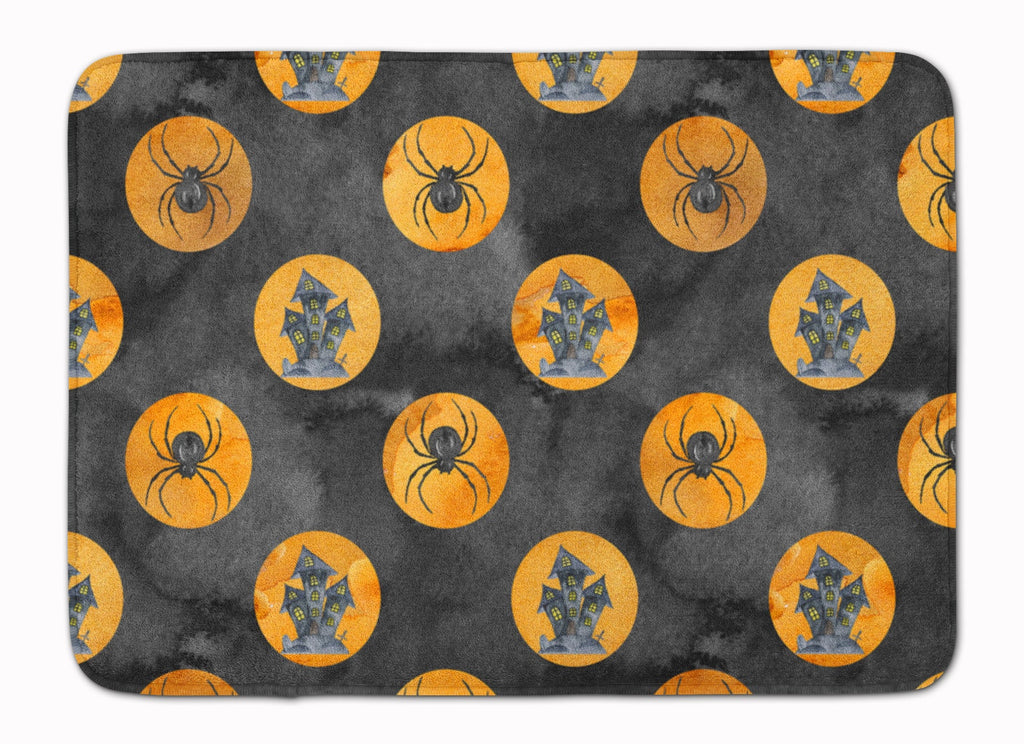 Watecolor Halloween Circles Memory Foam Kitchen Mat Machine Washable Anti-Fatigue Cushion Comfort Bath or Kitchen Rug