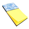 Beach Watercolor Abstract Waves Watercolor Sticky Note Holder Refillable Dispenser Desk Accessory 3x3 Pad Gift