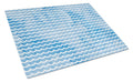 Beach Watercolor Waves Cutting Board Tempered Glass Kitchen Cutting Surface, Heat Resistant Chopping, Non-Slip Feet, Food Prep & Serving