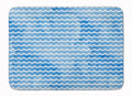 Beach Watercolor Waves Memory Foam Kitchen Mat Machine Washable Anti-Fatigue Cushion Comfort Bath or Kitchen Rug