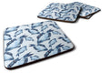 Beach Watercolor Fishes Foam Coasters Set of 4 Cup Coasters for Indoor Outdoor, Tabletop Protection, Anti Slip, Mouse pad Material
