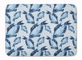 Beach Watercolor Fishes Memory Foam Kitchen Mat Machine Washable Anti-Fatigue Cushion Comfort Bath or Kitchen Rug