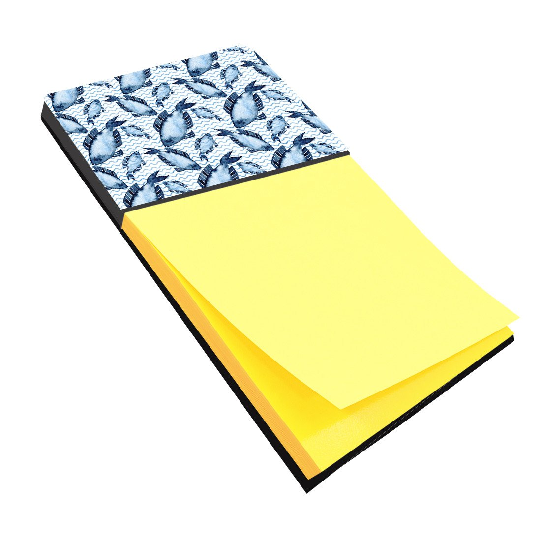 Beach Watercolor Fishes Watercolor Sticky Note Holder Refillable Dispenser Desk Accessory 3x3 Pad Gift