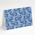 Beach Watercolor Whales Greeting Cards Pack of 8 Blank Cards with Envelopes Whimsical A7 Size 5x7