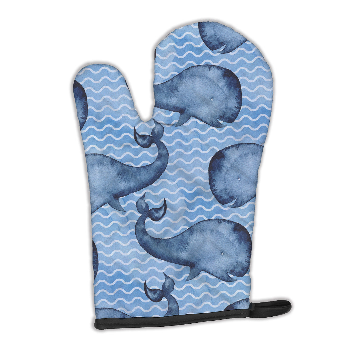 Beach Watercolor Whales Oven Mitt Heat Resistant Thick Oven Mitt for Hot Pans and Oven, Kitchen Mitt Protect Hands, Cooking Baking Glove