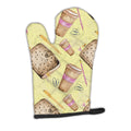 Watercolor Coffee and Journal Oven Mitt Heat Resistant Thick Oven Mitt for Hot Pans and Oven, Kitchen Mitt Protect Hands, Cooking Baking Glove