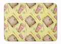 Watercolor Coffee and Journal Memory Foam Kitchen Mat Machine Washable Anti-Fatigue Cushion Comfort Bath or Kitchen Rug