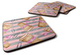 Watercolor Coffee and Paper Clips Foam Coasters Set of 4 Cup Coasters for Indoor Outdoor, Tabletop Protection, Anti Slip, Mouse pad Material