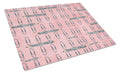 Watercolor Organized Paper Clips Pink Cutting Board Tempered Glass Kitchen Cutting Surface, Heat Resistant Chopping, Non-Slip Feet, Food Prep & Serving