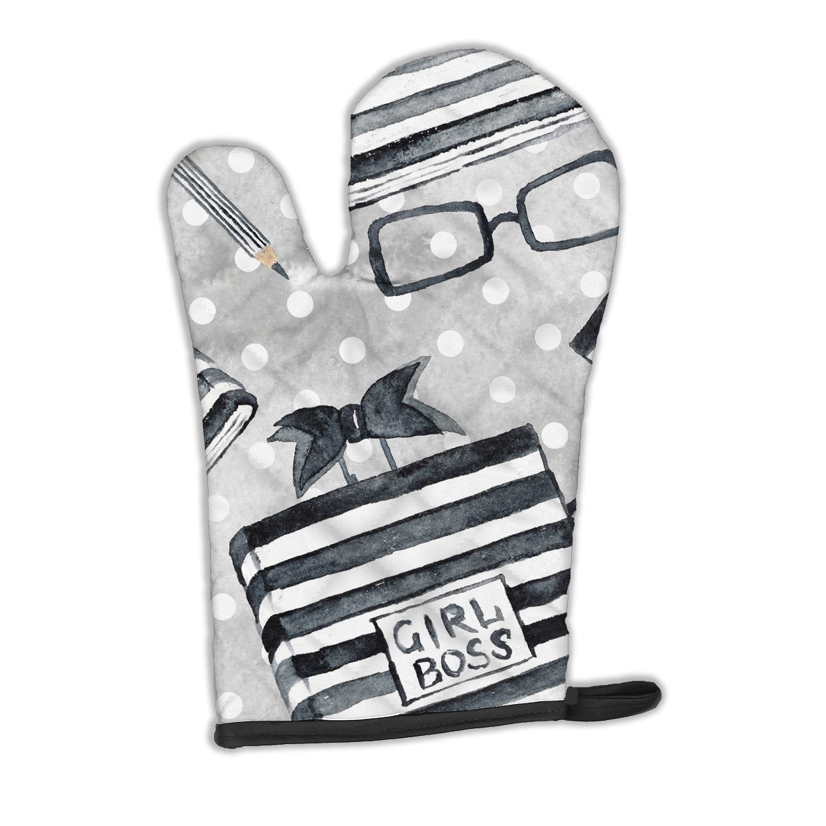 Watercolor Girl Boss Journal Oven Mitt Heat Resistant Thick Oven Mitt for Hot Pans and Oven, Kitchen Mitt Protect Hands, Cooking Baking Glove