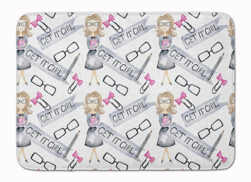 Watercolor Girl Boss Get it Girl Memory Foam Kitchen Mat Machine Washable Anti-Fatigue Cushion Comfort Bath or Kitchen Rug