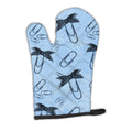 Watercolor Paper Clips Blue Oven Mitt Heat Resistant Thick Oven Mitt for Hot Pans and Oven, Kitchen Mitt Protect Hands, Cooking Baking Glove